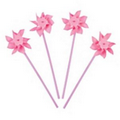 Pinwheel w/ Logo, Pink Plastic 4" dia